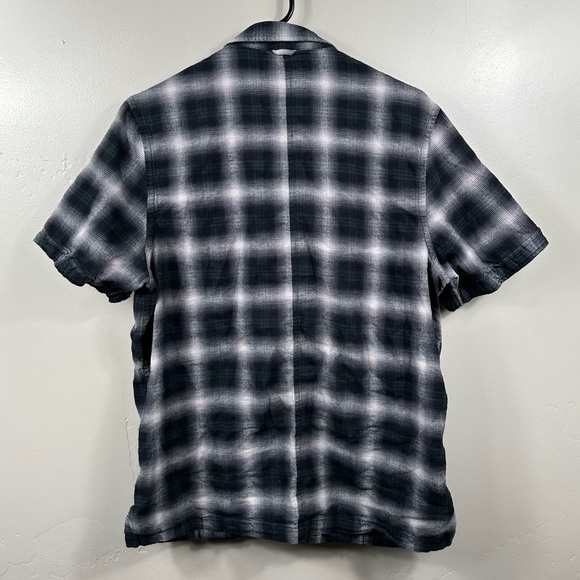 Ovadia & Sons Short Sleeve Relax Fit Camp Button Up Shirt Sz XL - Black and Grey - Picture 2 of 5